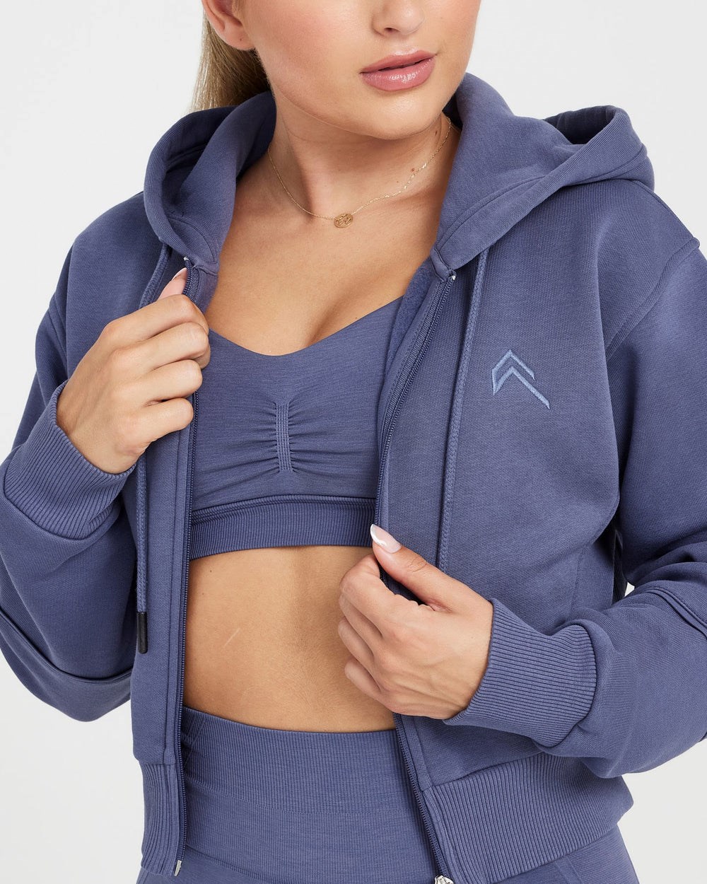 Oner Active Classic Lounge Cropped Zip Through Hoodie Blankyt | 40ROBJPZH