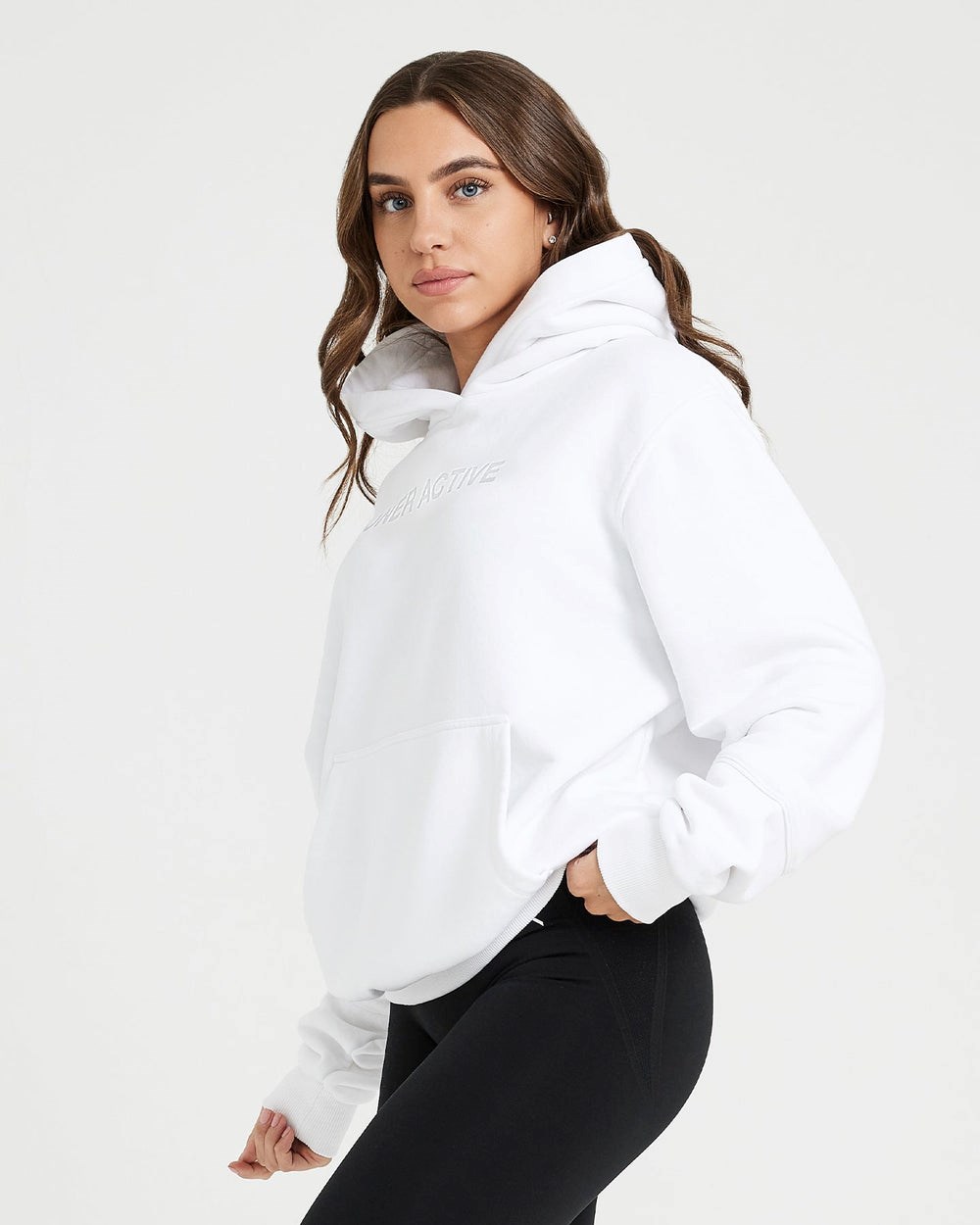 Oner Active Classic Lounge Oversized Hoodie Bílé | 09LPOVKGU