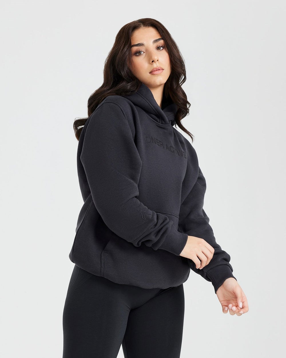 Oner Active Classic Lounge Oversized Hoodie Coal | 41OHVYFCI