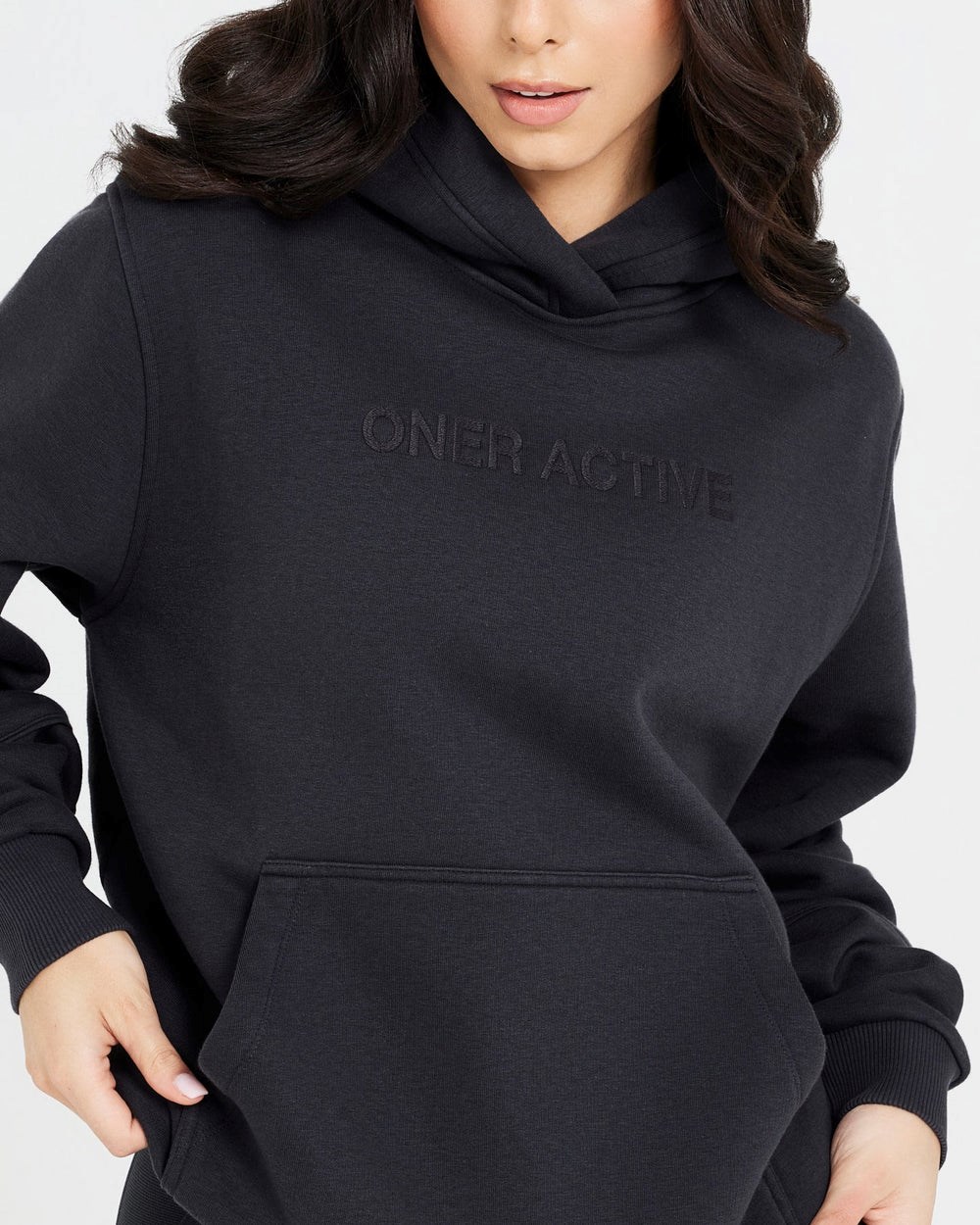 Oner Active Classic Lounge Oversized Hoodie Coal | 41OHVYFCI