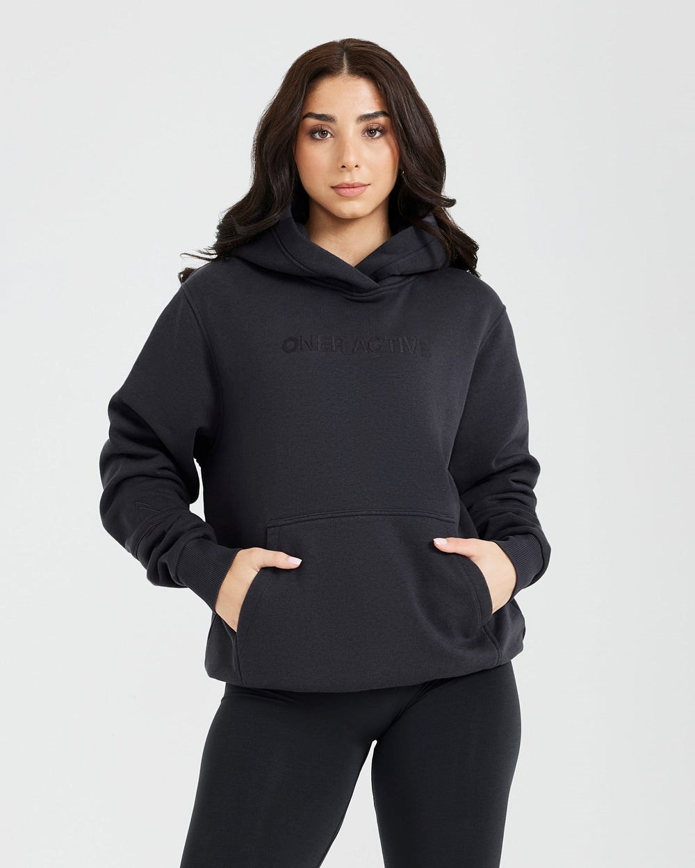 Oner Active Classic Lounge Oversized Hoodie Coal | 41OHVYFCI