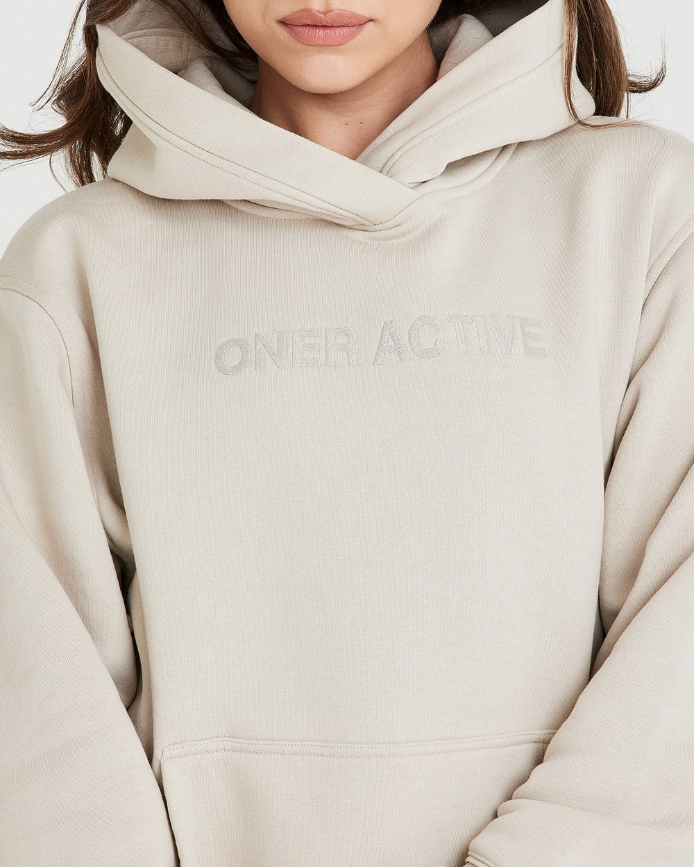 Oner Active Classic Lounge Oversized Hoodie Sand | 80DHLAIEJ