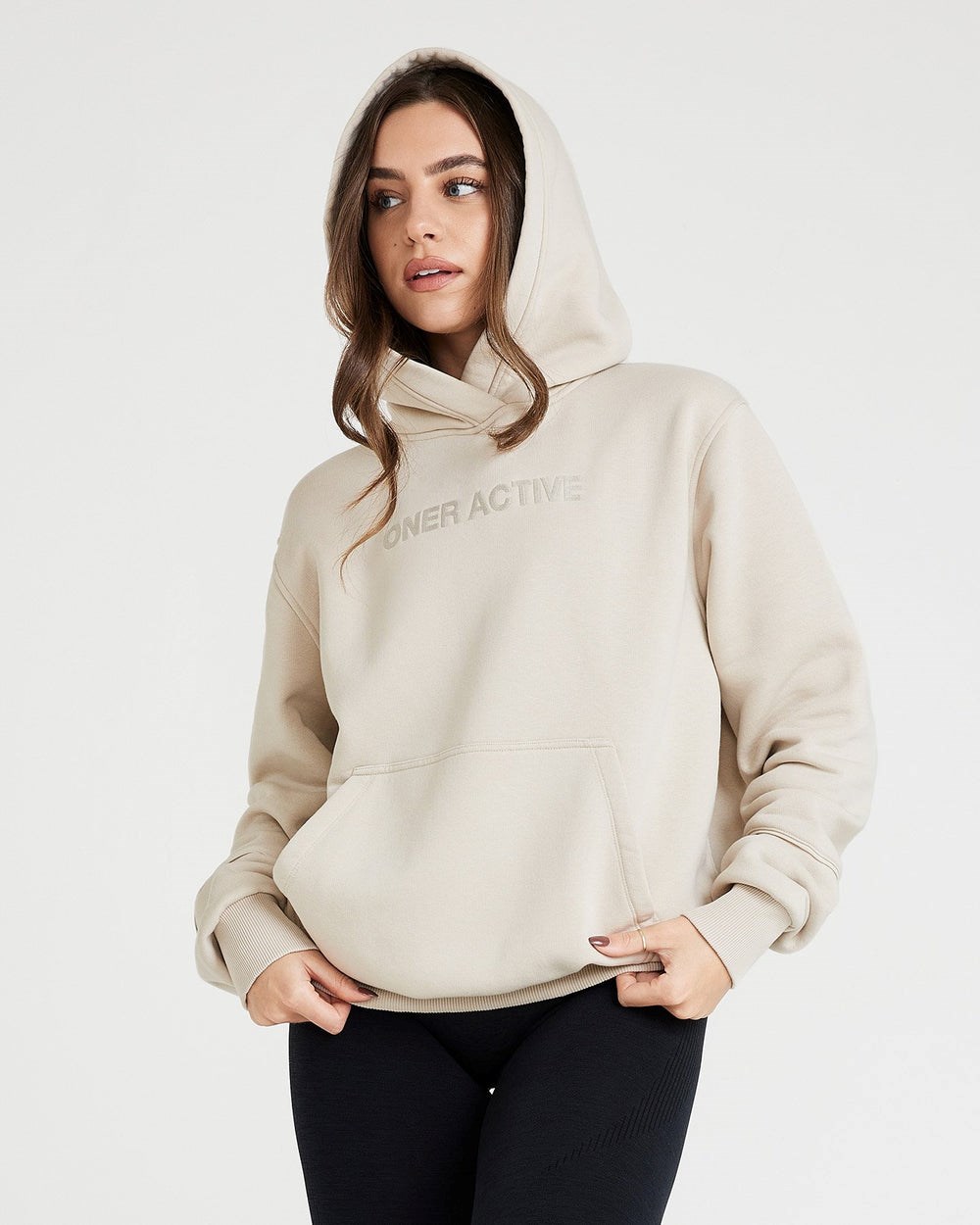 Oner Active Classic Lounge Oversized Hoodie Sand | 80DHLAIEJ