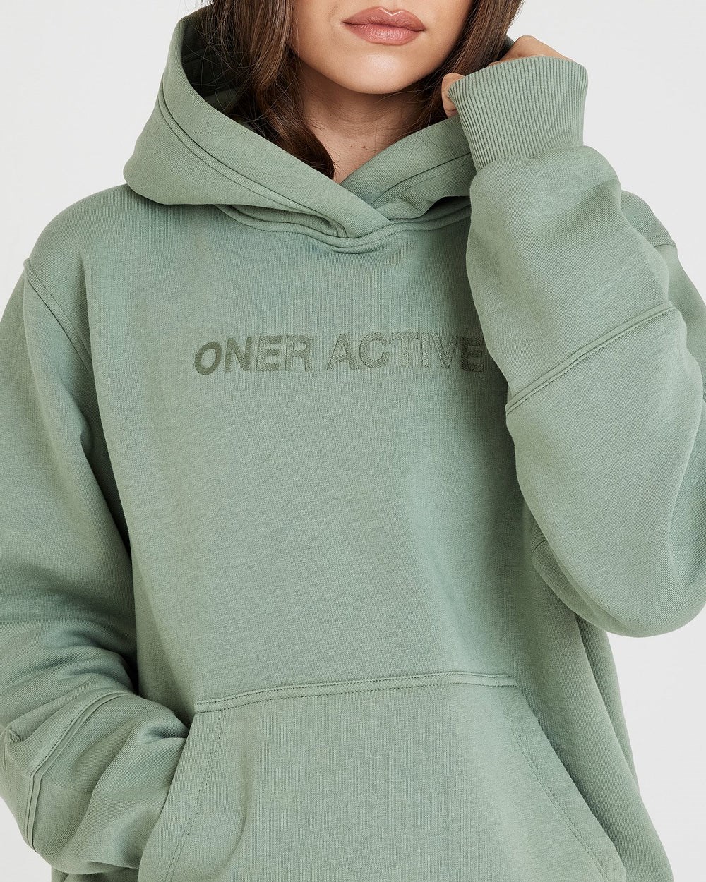 Oner Active Classic Lounge Oversized Hoodie Sage | 97VTDCWZL