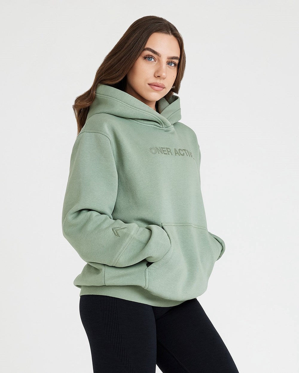 Oner Active Classic Lounge Oversized Hoodie Sage | 97VTDCWZL