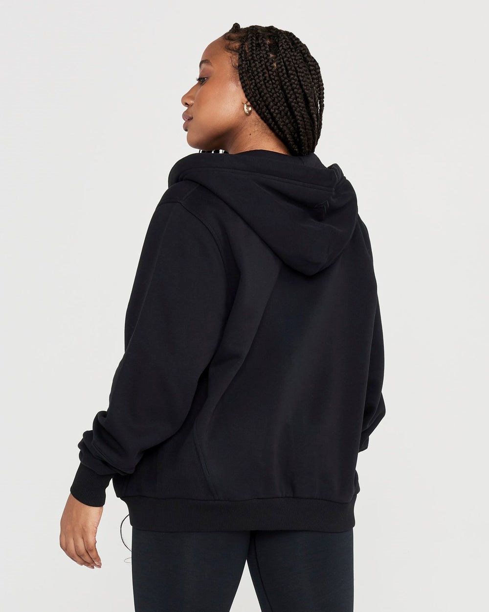 Oner Active Classic Lounge Oversized Zip Through Hoodie Černé | 50GEDKRHP