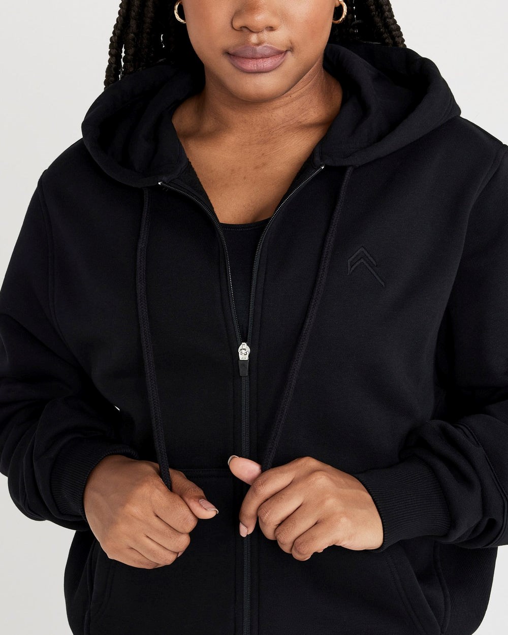 Oner Active Classic Lounge Oversized Zip Through Hoodie Černé | 50GEDKRHP