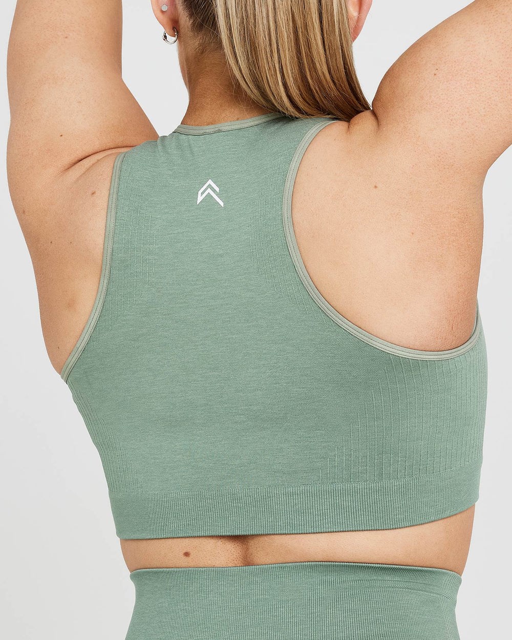 Oner Active Classic Seamless 2.0 Crop Top Sage Marl | 95PXZWUEK