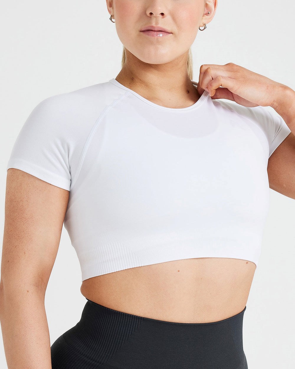 Oner Active Classic Seamless 2.0 Krátké Sleeve Crop Top Bílé | 19TKJMLRQ