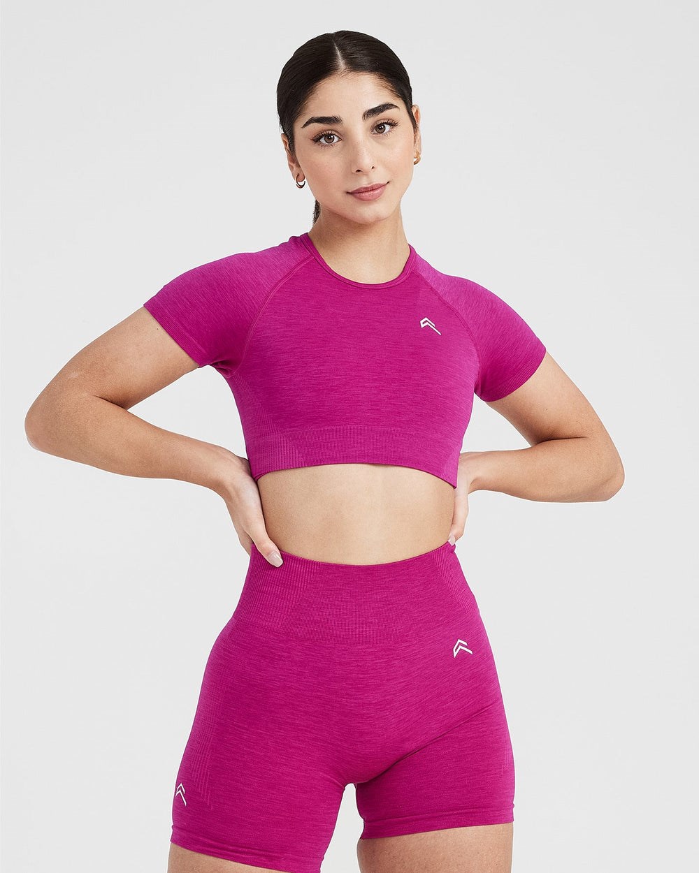 Oner Active Classic Seamless 2.0 Krátké Sleeve Crop Top Fuchsie | 93AYJVDKF