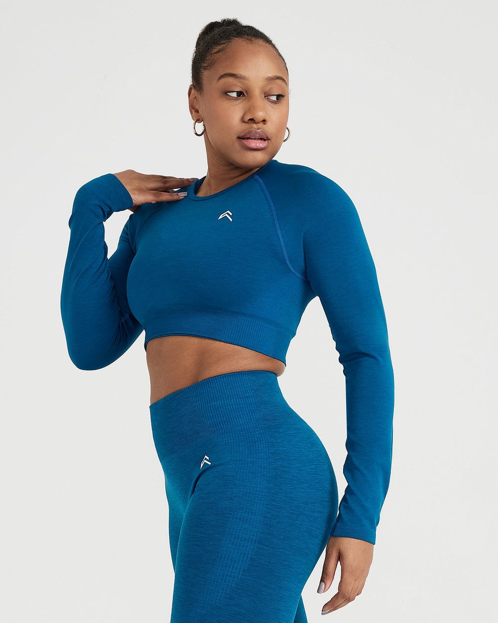 Oner Active Classic Seamless 2.0 Long Sleeve Crop Top Blankyt | 15NJZMFAP