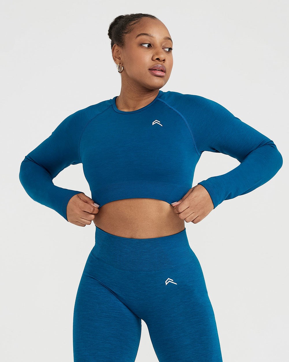 Oner Active Classic Seamless 2.0 Long Sleeve Crop Top Blankyt | 15NJZMFAP