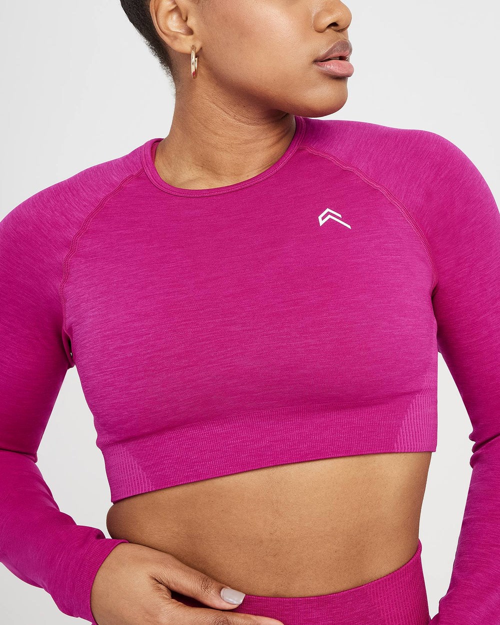 Oner Active Classic Seamless 2.0 Long Sleeve Crop Top Fuchsie | 50YRQJWNU