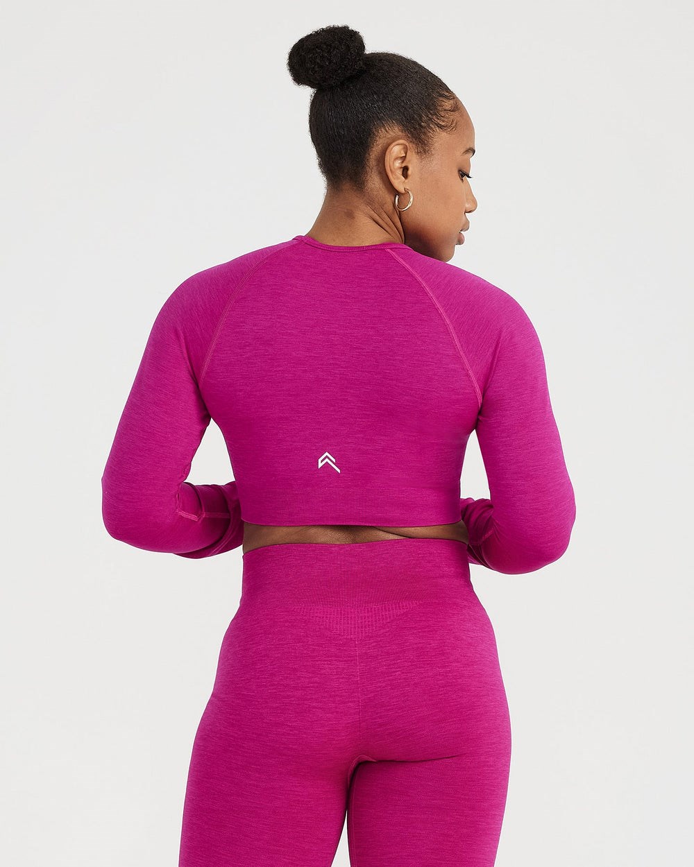 Oner Active Classic Seamless 2.0 Long Sleeve Crop Top Fuchsie | 50YRQJWNU