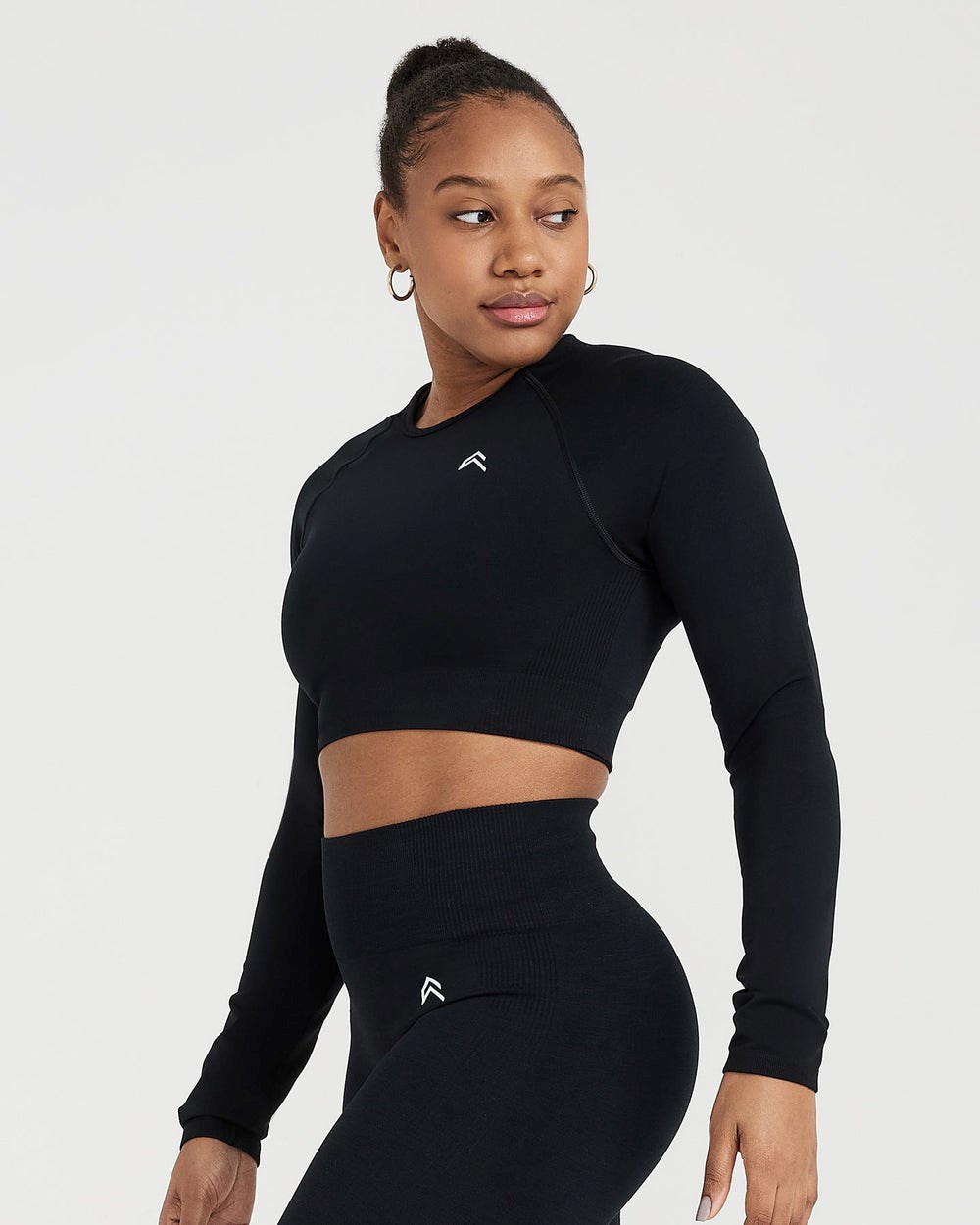 Oner Active Classic Seamless 2.0 Long Sleeve Crop Top Černé | 53JIFEVBY