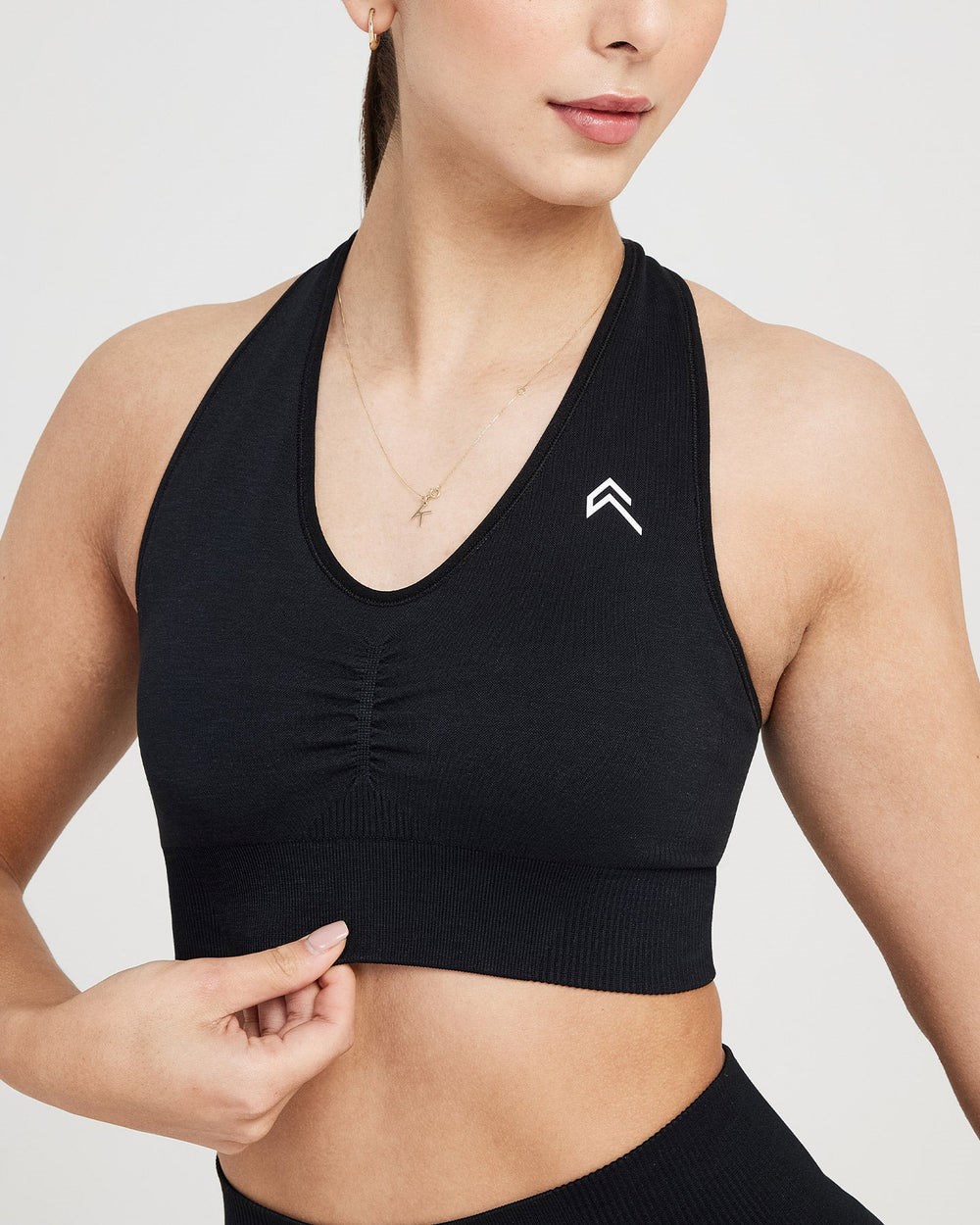 Oner Active Classic Seamless 2.0 V-Neck Bralette Černé | 29MQUTOPV