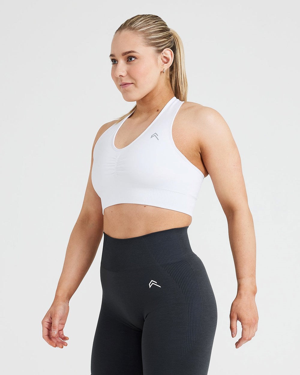 Oner Active Classic Seamless 2.0 V-Neck Bralette Bílé | 41DOEHWZB