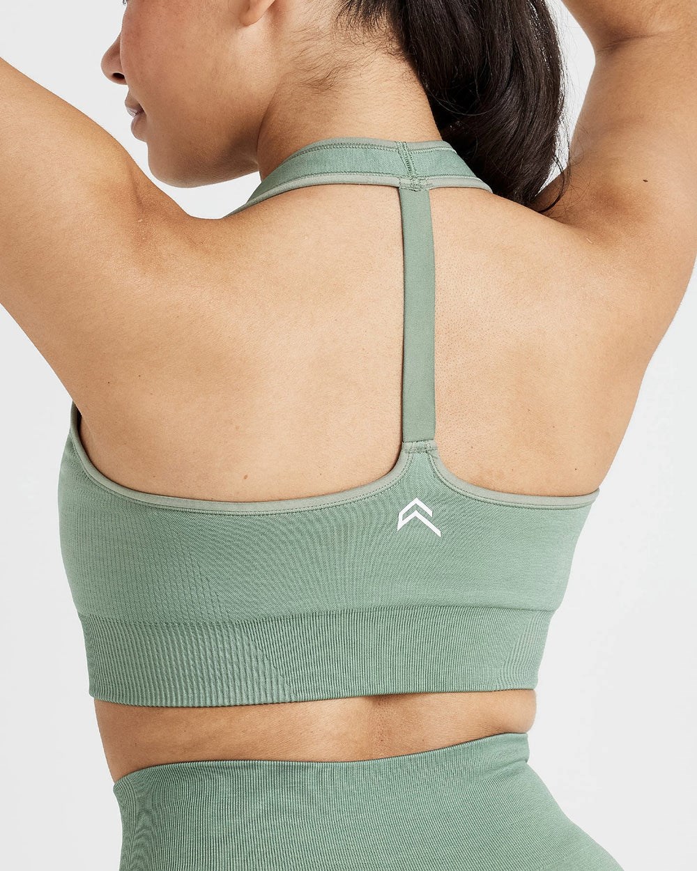 Oner Active Classic Seamless 2.0 V-Neck Bralette Sage Marl | 95AGHRCOX