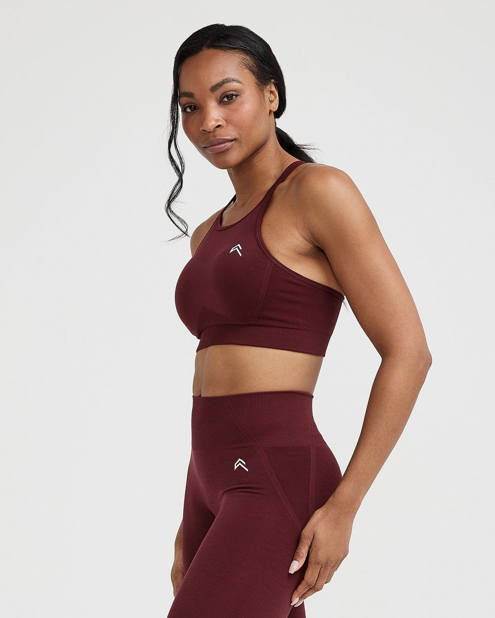 Oner Active Effortless Seamless High Neck Bralette Rosewood | 03JHBMSWI