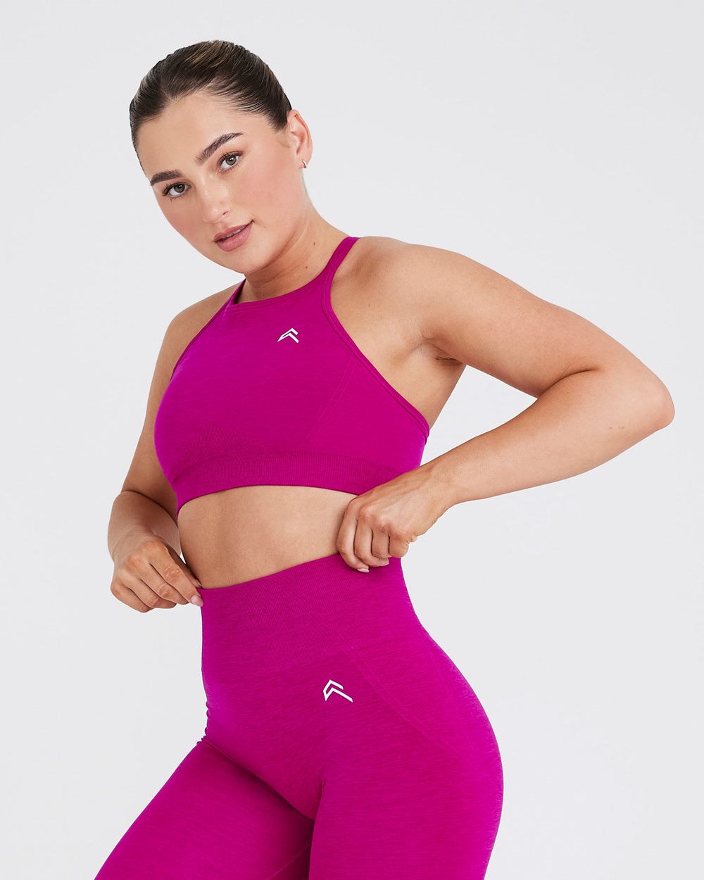 Oner Active Effortless Seamless High Neck Bralette Fuchsie | 41RPZGKJC