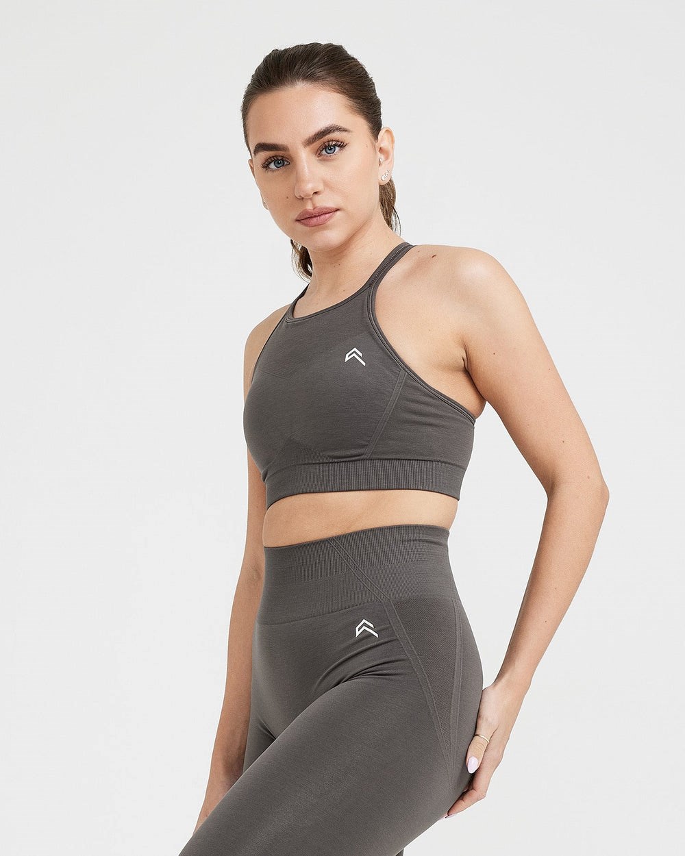 Oner Active Effortless Seamless High Neck Bralette Tmavě | 53SCNEGIA