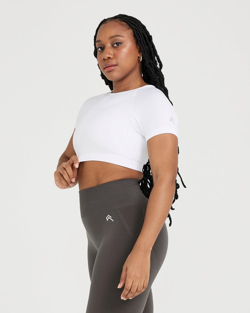 Oner Active Effortless Seamless Krátké Sleeve Crop Top Bílé | 12PQSDHEL