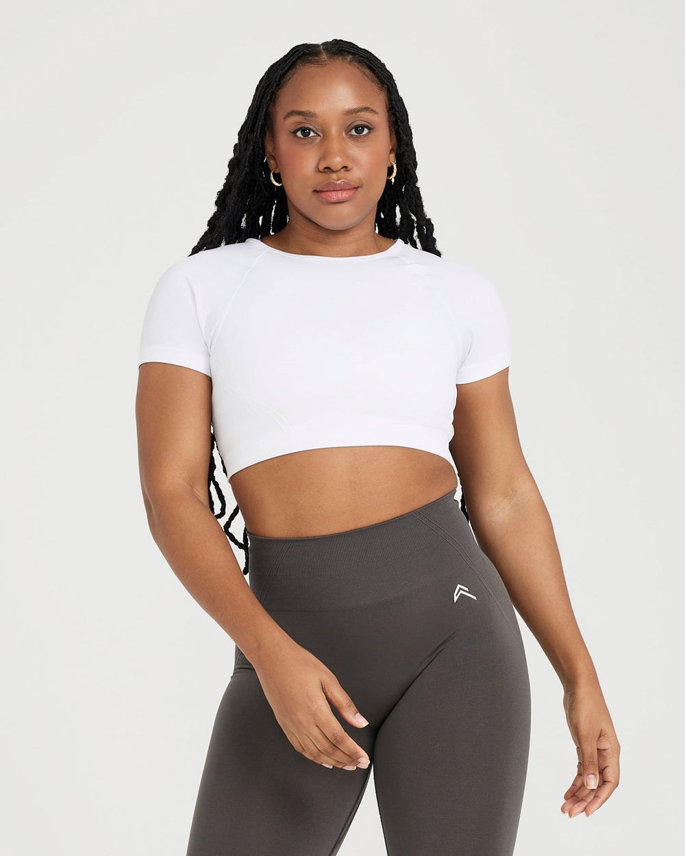 Oner Active Effortless Seamless Krátké Sleeve Crop Top Bílé | 12PQSDHEL