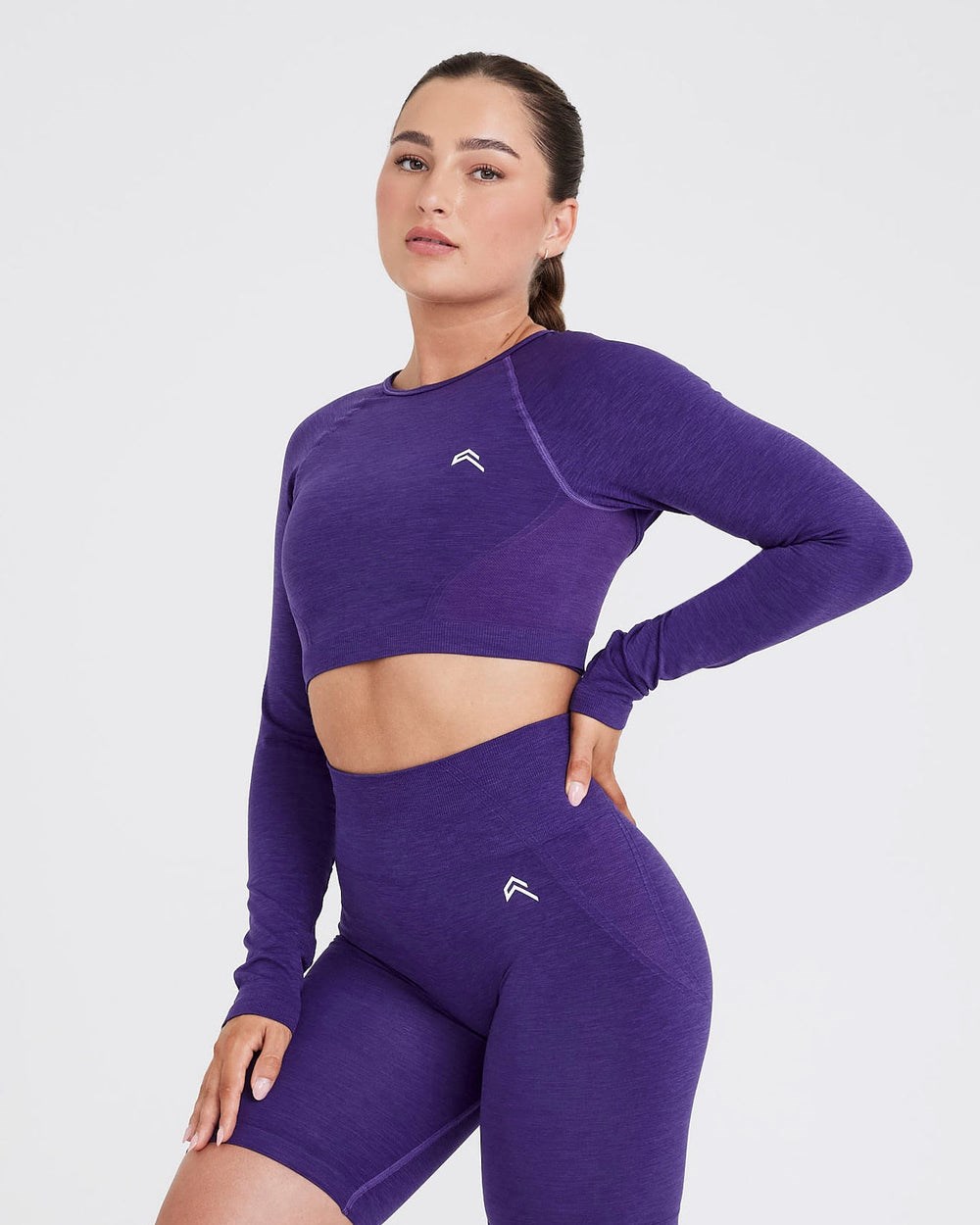 Oner Active Effortless Seamless Long Sleeve Crop Top Amethyst | 50TGAYODN