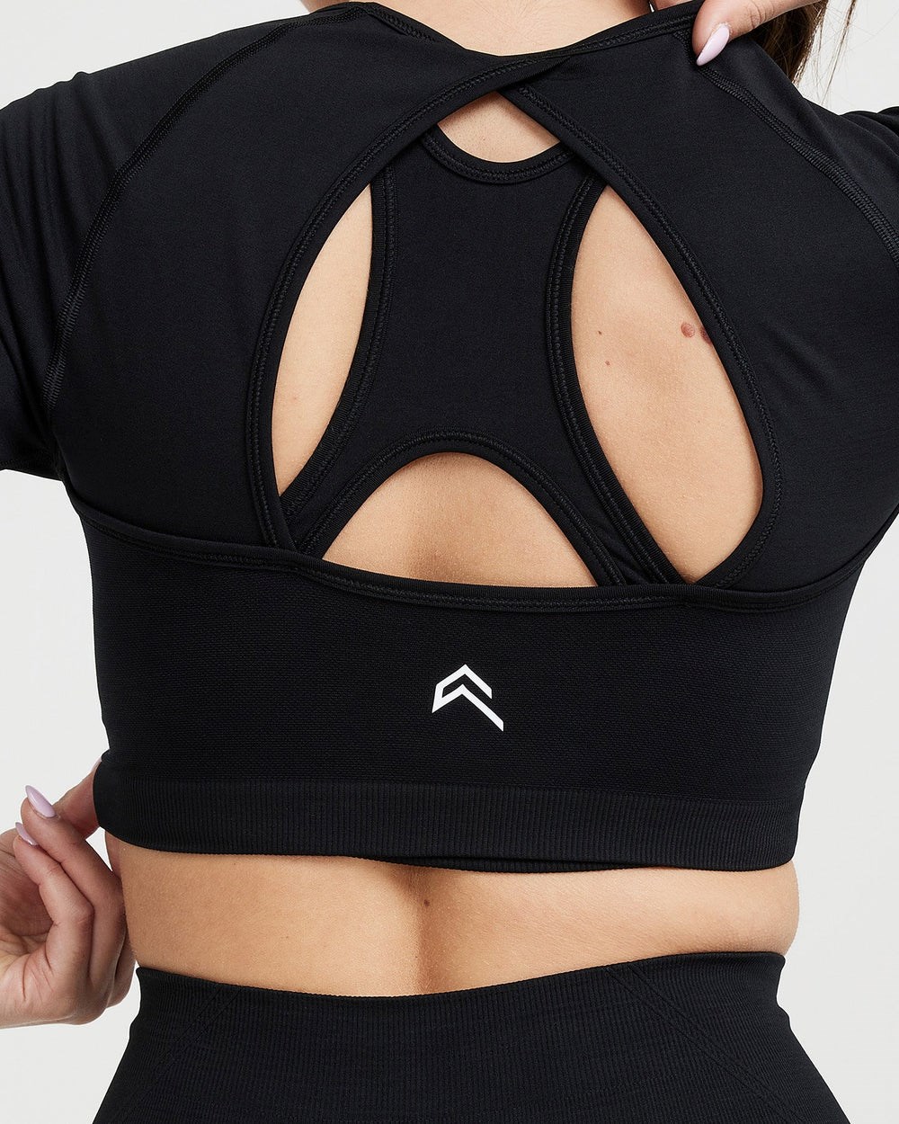 Oner Active Effortless Seamless Long Sleeve Crop Top Černé | 63ELQIXUF