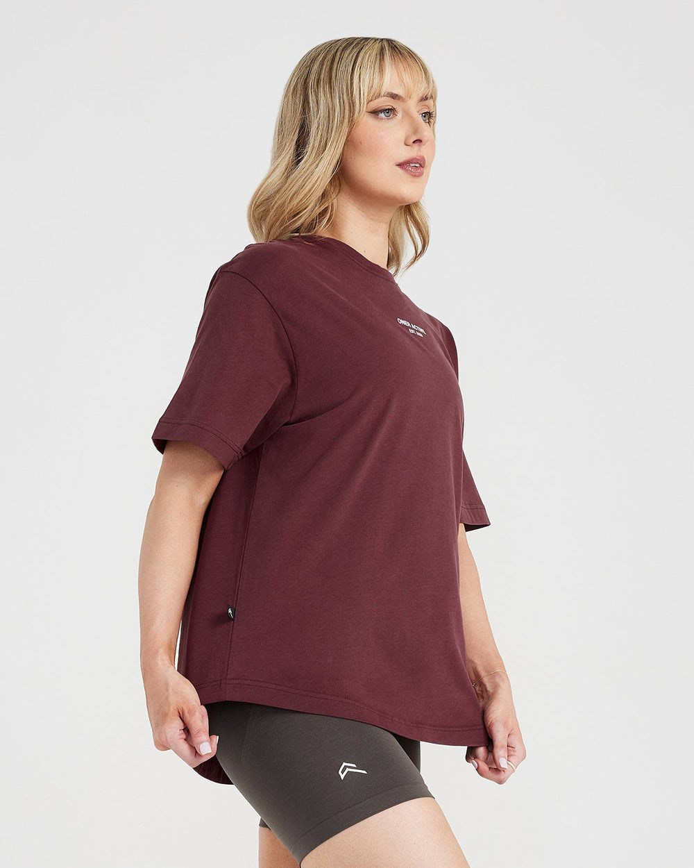 Oner Active Grafická Oversized Krátké Sleeve Tee Washed Rosewood | 70ESTPGZO