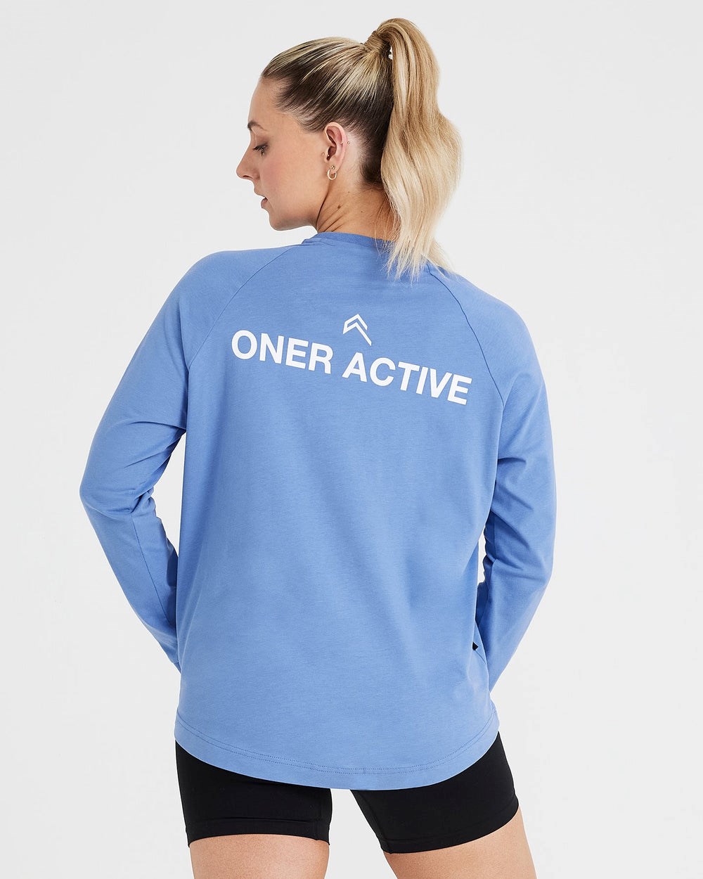 Oner Active Grafická Oversized Long Sleeve Tee Světle | 65HPJIDBQ