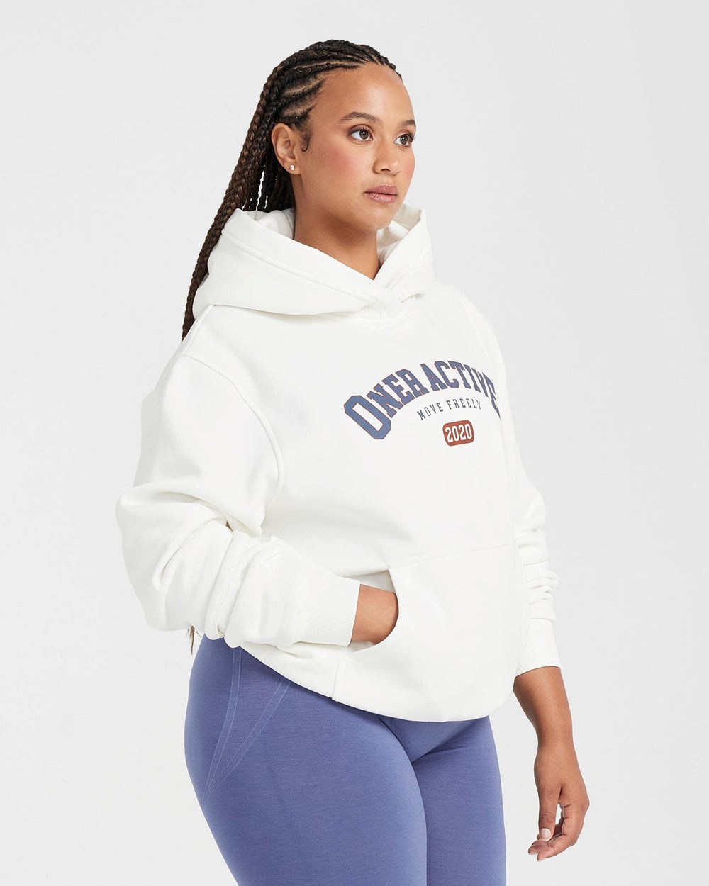 Oner Active Oversized Club Hoodie Bílé | 20FYSGUEW