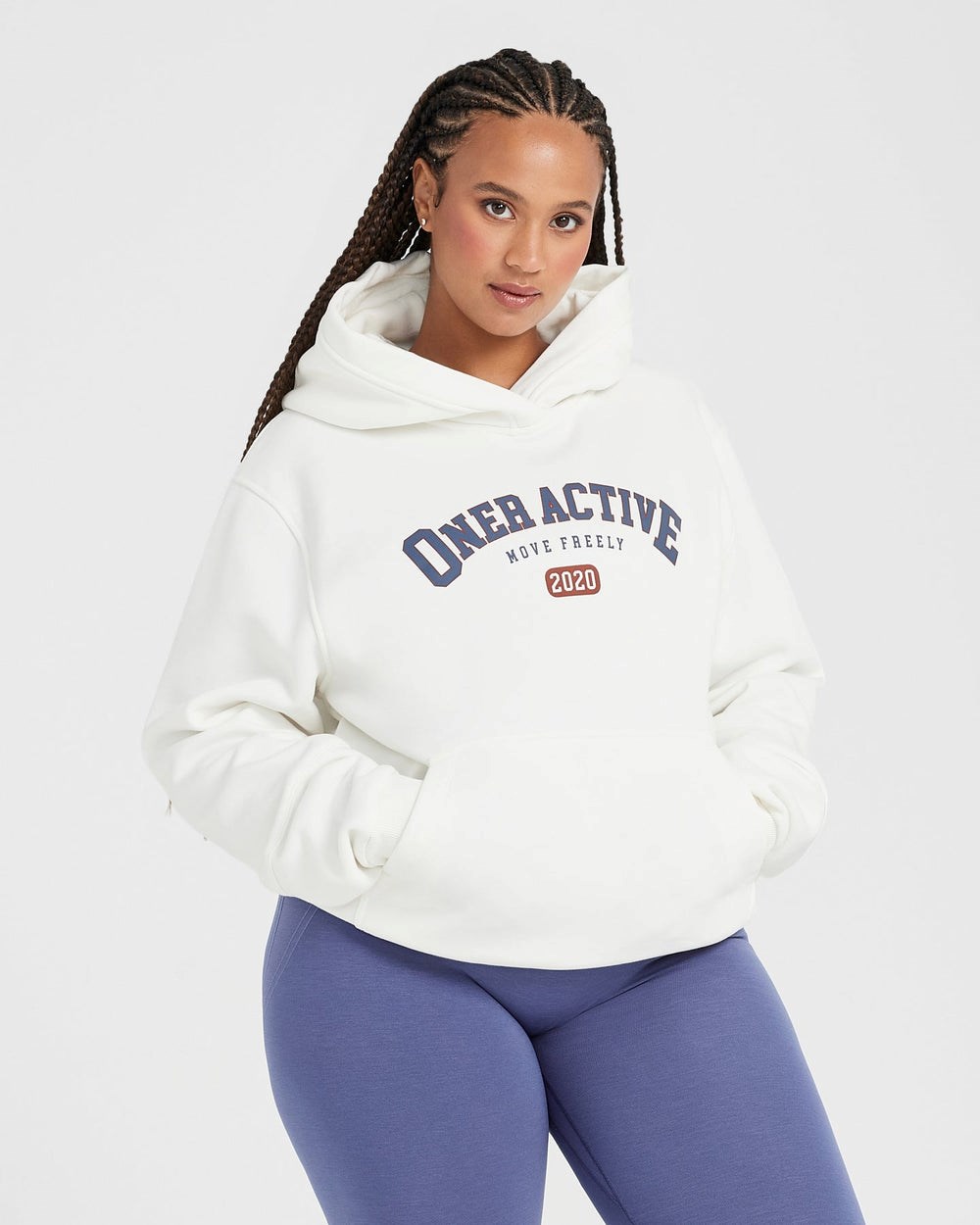 Oner Active Oversized Club Hoodie Bílé | 20FYSGUEW