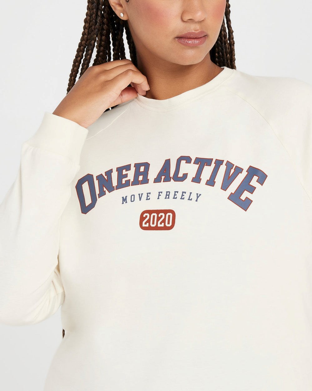 Oner Active Oversized Long Sleeve Club Tee Bílé | 35YOHAVDG