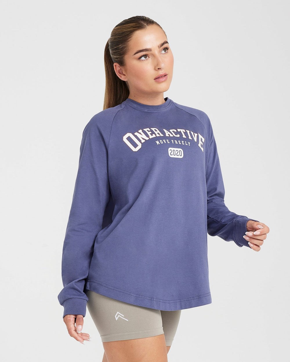 Oner Active Oversized Long Sleeve Club Tee Blankyt | 97LYJHSBK