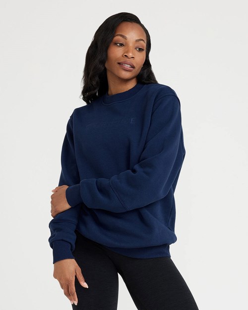 Oner Active Classic Lounge Oversized Crew Neck Midnight | 16PUVSALC