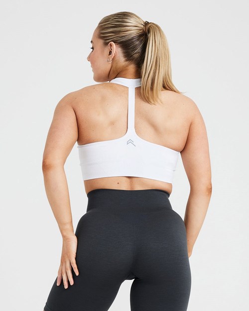 Oner Active Classic Seamless 2.0 V-Neck Bralette Bílé | 41DOEHWZB