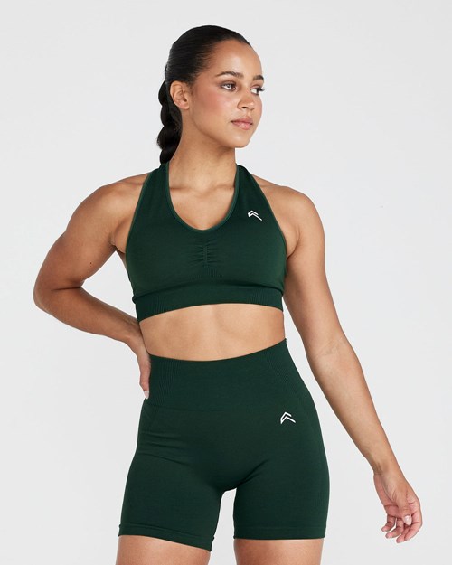 Oner Active Classic Seamless 2.0 V-Neck Bralette Evergreen Marl | 48QZWSEGC