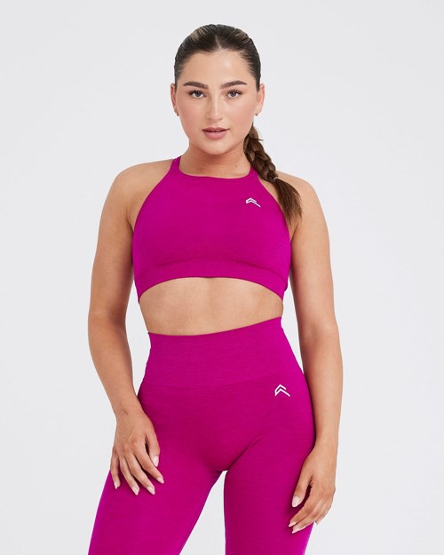 Oner Active Effortless Seamless High Neck Bralette Fuchsie | 41RPZGKJC