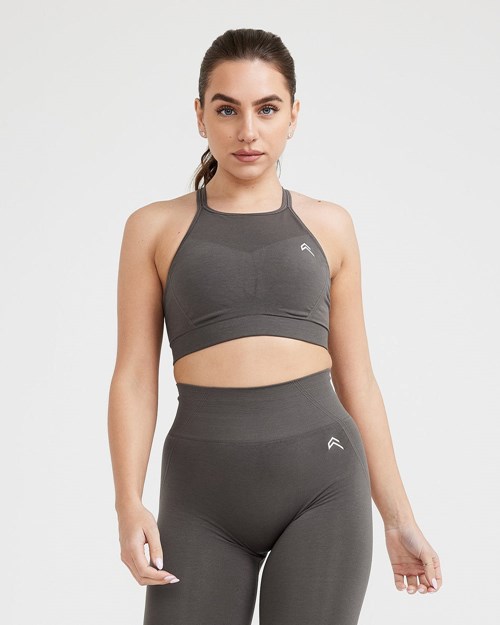 Oner Active Effortless Seamless High Neck Bralette Tmavě | 53SCNEGIA