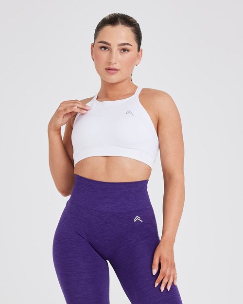 Oner Active Effortless Seamless High Neck Bralette Bílé | 63SRLXHIN